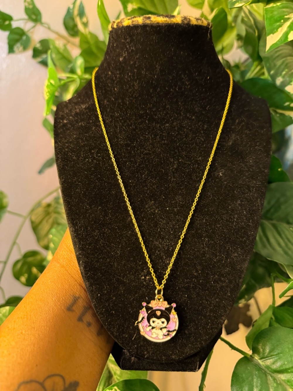 Sanrio Kuromi sterling silver necklace